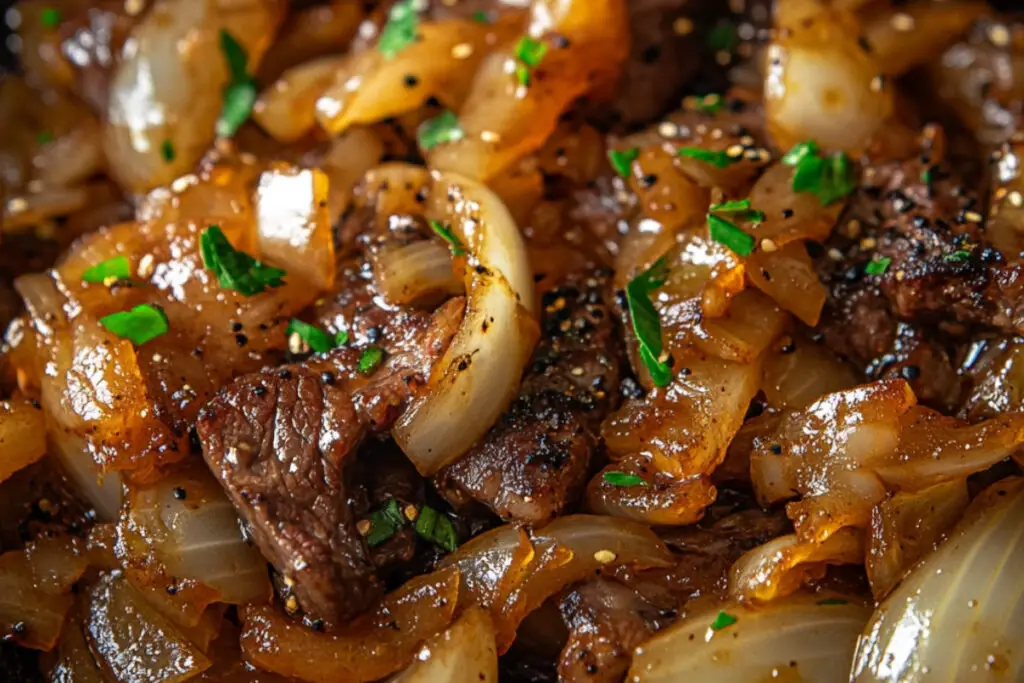 Sizzling Chinese Pepper Steak Onions