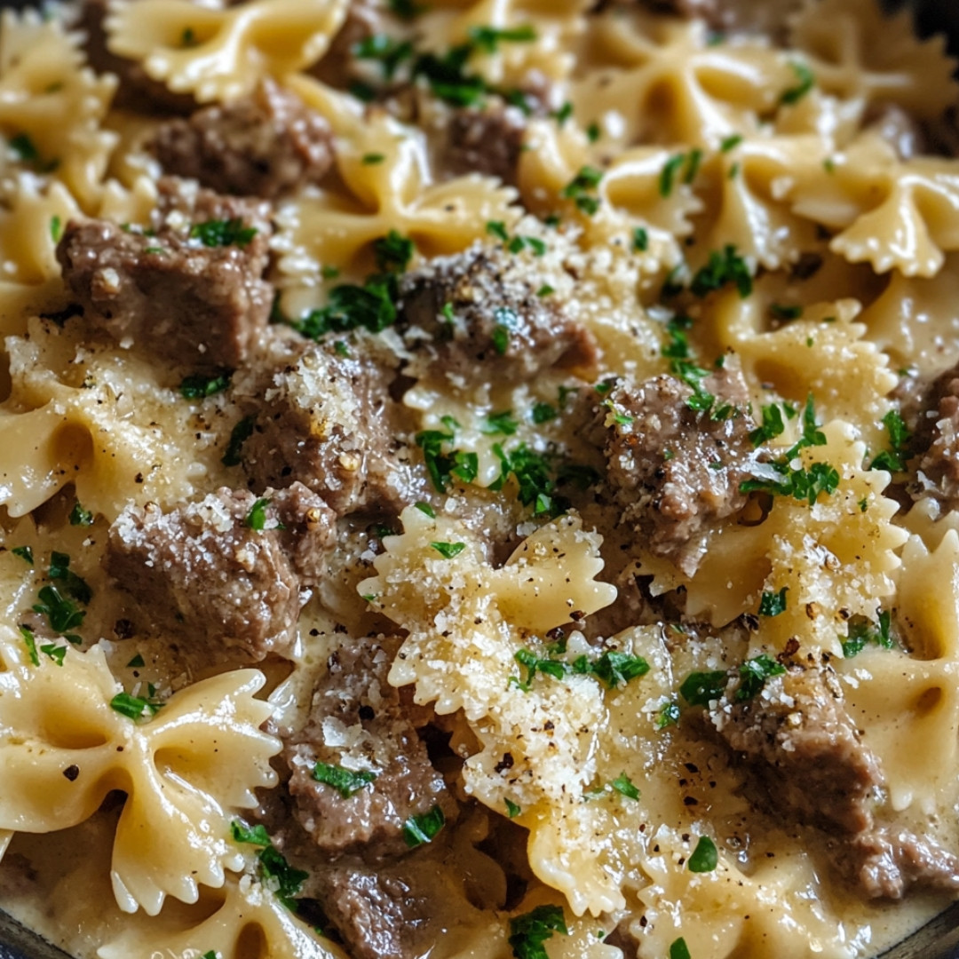 Cheesy-Beef-and-Bowtie-Pasta-in-Garlic-Butter.webp