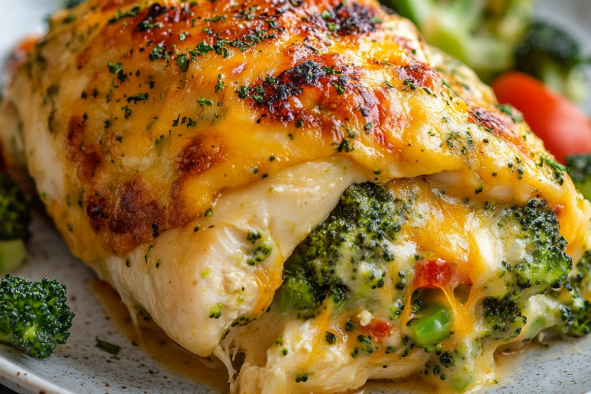 Broccoli Cheddar Stuffed Chicken