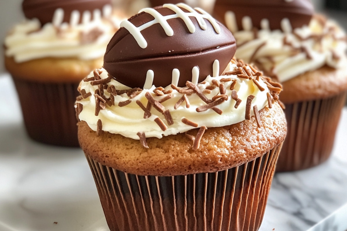 Easy Football Cupcakes