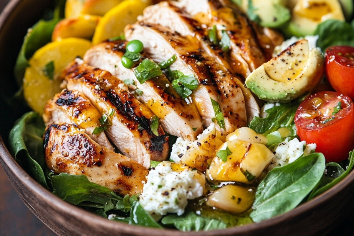 Grilled Chicken Cobb Salad with Honey Dijon Paleo