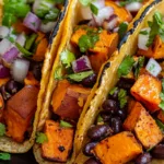 Honey Lime Roasted Sweet Potato Black Bean Tacos