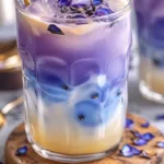 Iced Butterfly Pea Flower Tea Latte