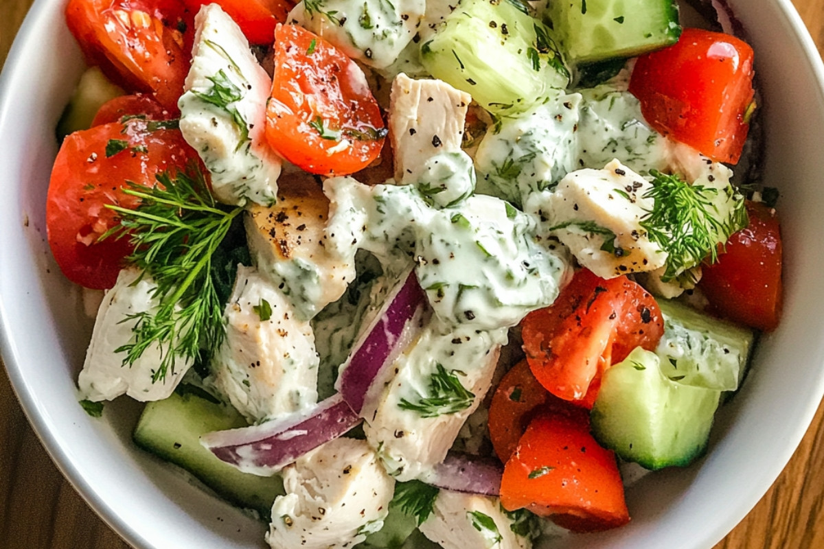 Mediterranean Delight Tzatziki Chicken Salad