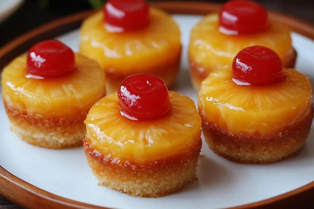 Mini Pineapple Upside Down Cheesecakes