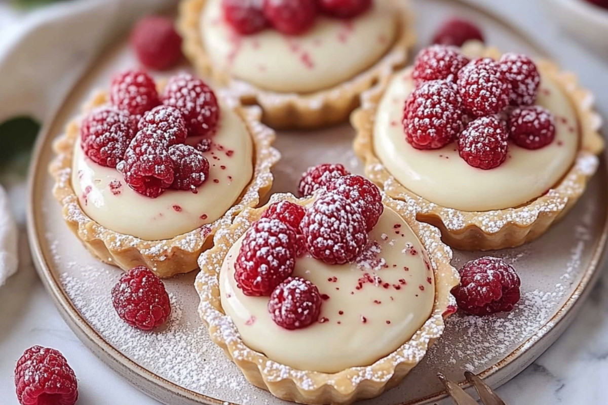 Raspberry White Chocolate Tartlets Recipe