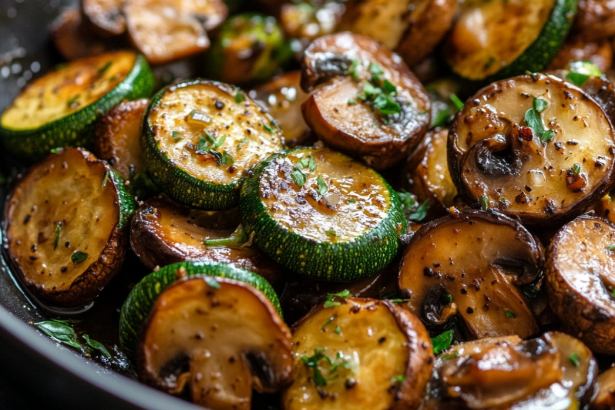 Skillet Zucchini and Mushrooms Recipe