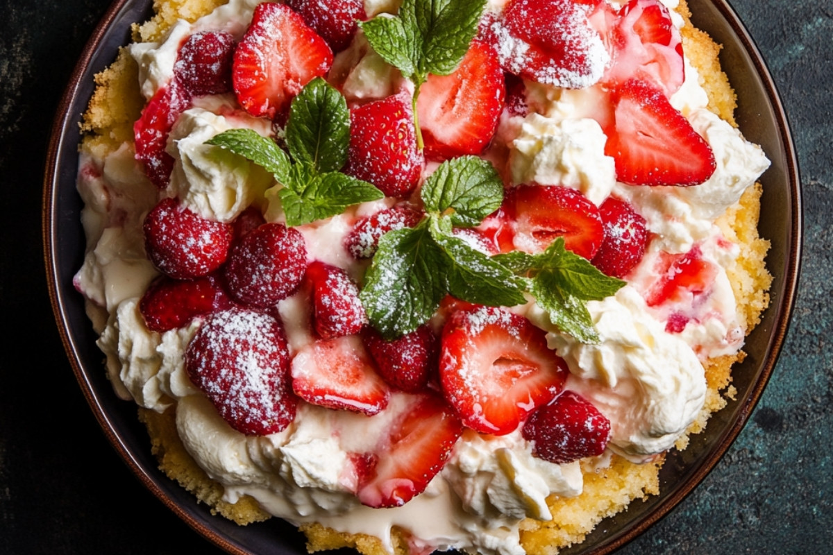 Strawberry Cheesecake Dump Cake