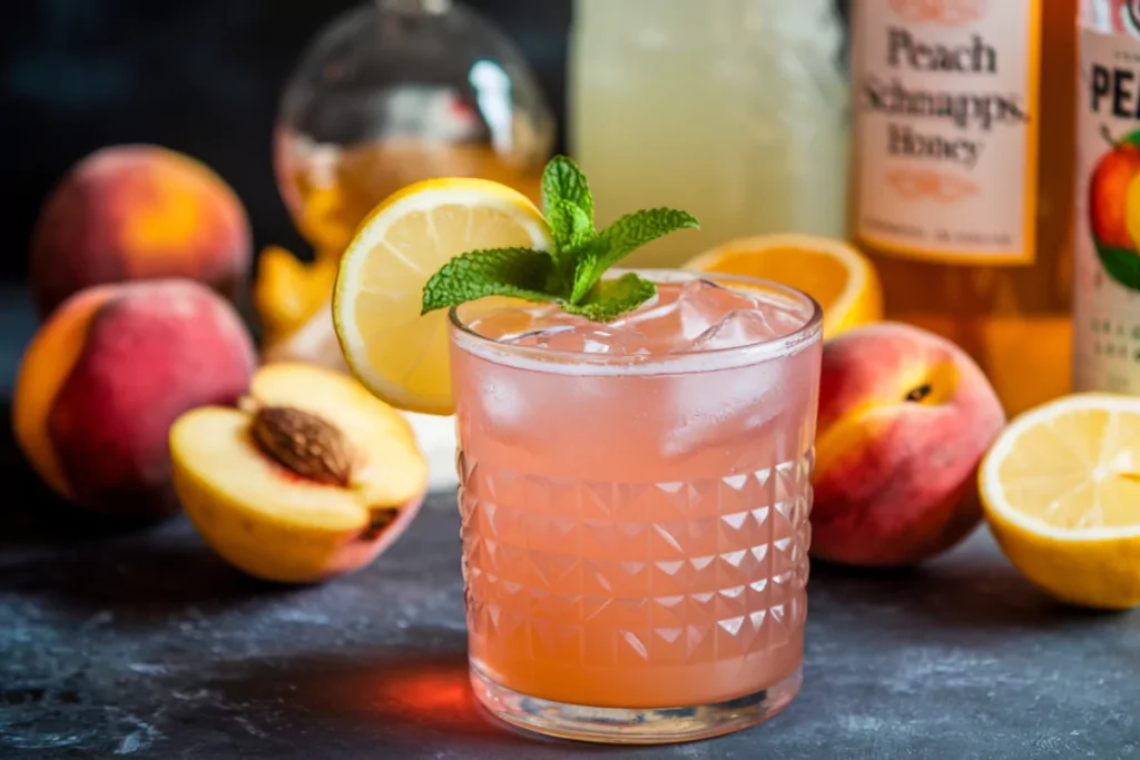 Beach Peach Lemonade Cocktail