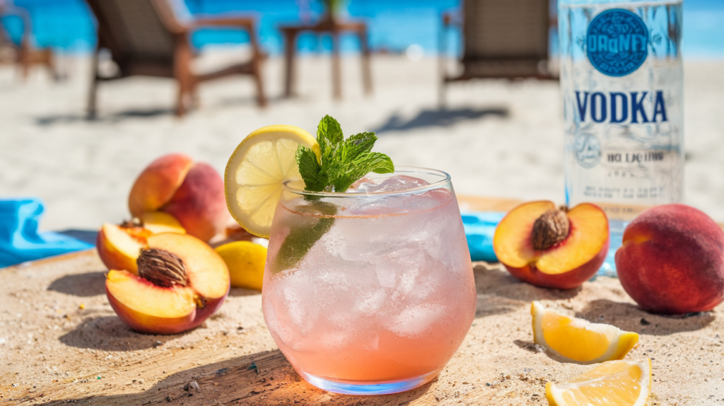 Beach Peach Lemonade Cocktail